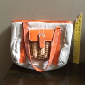 Bath & body works small orange accent purse